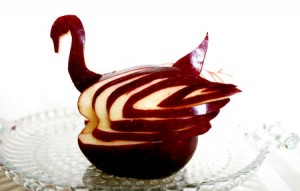 Apple Swan Carving Workshop - swan apple